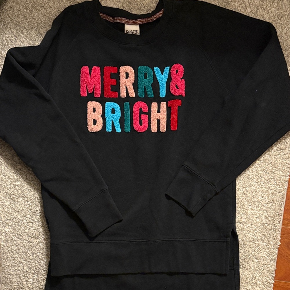 Cozy Black 'Merry & Bright' Sweatshirt
